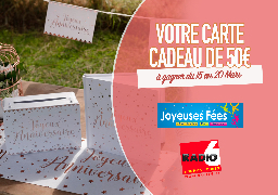 50€ à dépenser chez JOYEUSES FEES, cette semaine en écoutant Radio 6.