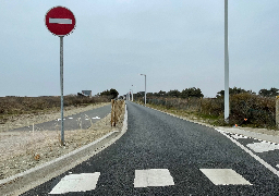 Cayeux: expérimentation d'une portion de piste cyclable et piétonne phosphorescente