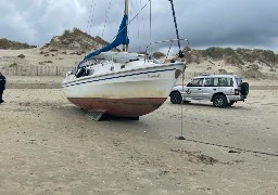 Un voilier échoué entre Quend et Fort-Mahon après un sauvetage en mer