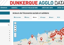 Une carte des acteurs de l'Economie sociale et solidaire dans le Dunkerquois. 