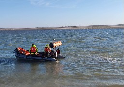 Deux personnes isolées par la marée en Baie d'Authie.