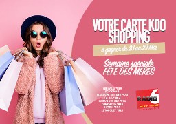 Gagnez votre carte cadeau shopping en écoutant Radio 6