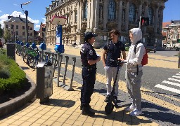 Opération de contrôle des piétons hier en centre-ville de Calais