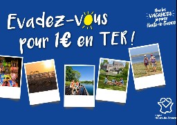 Voyagez dans la Région pour 1€ en TER !