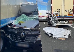 A16 : un poids lourd écrase une camionnette à Craywick