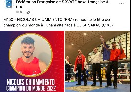 Le boxeur calaisien Nicolas Chiummiento, champion du monde de Savate