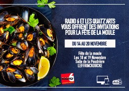 JEU WEB - Radio 6 et les Quat'Z'Arts vous invitent à la Fête de la Moule