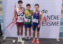 Le junior Hugo Ellul du SO Calais Athlétisme décroche le bronze sur le 5000m marche au championnat de France en salle