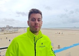 Calais : la sécurité à la plage en cette période de grandes marées. 