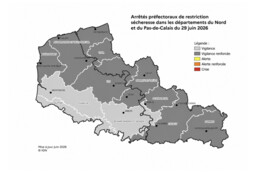 Sécheresse : les restrictions d'eau renforcées dans le Boulonnais, l'Audomarois, le Delta de l'Aa et cinq autres secteurs