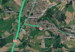 Marquise : un automobiliste désincarcéré après une sortie de route