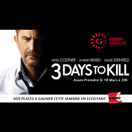 Gagnez vos places pour l'avant-première de 3 DAYS TO KILL