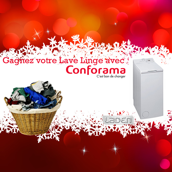 Gagnez votre Lave Linge avec Conforama 