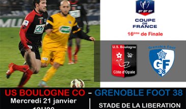 ce soir le stade de la Libération va vibrer : Boulogne Grenoble pour les 16eme de finale de la coupe de France de football